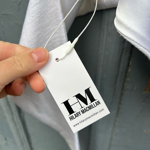 Hilary MacMillan White Linen Blend Handkerchief Tie Tank, BNWT, XL - Picture 7 of 10